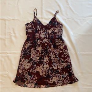 Burgundy Flower Dress